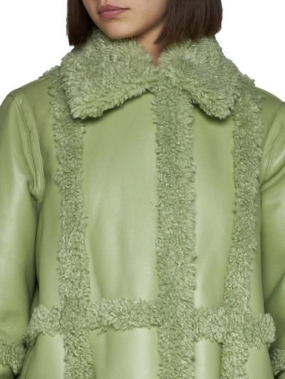 Shop Stand Studio Stand Coats In Sage Green/ Sage Green