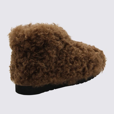 Shop Stand Studio Brown Faux Fur Olivia Cropped Boots
