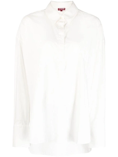 Shop Staud Colton Shirt In White