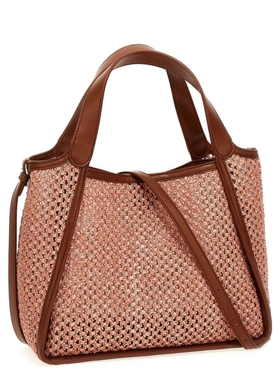 Shop Stella Mccartney 'stella Logo' Crossbody Bag In Brown