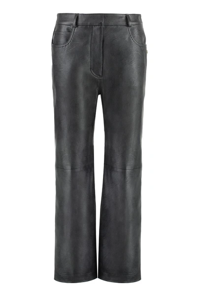 Shop Stella Mccartney Alter Mat Faux Leather Trousers In Black