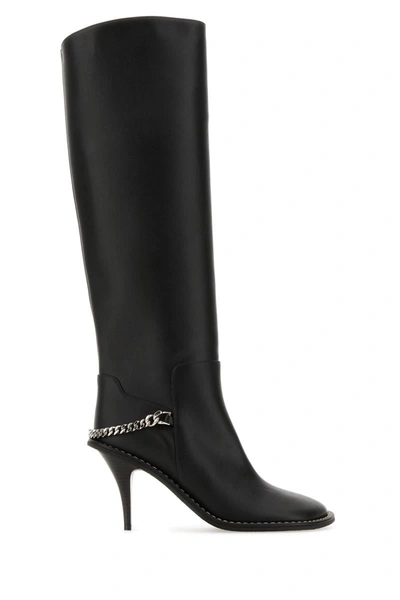 Stella Mccartney Ryder 110mm Faux-leather Knee-high Boots In Black