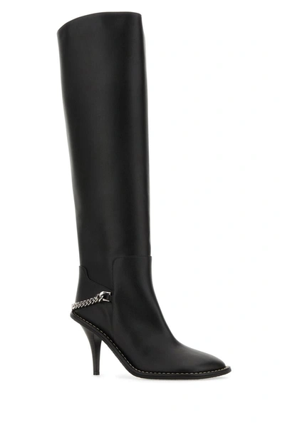 Stella Mccartney Ryder 110mm Faux-leather Knee-high Boots In Black