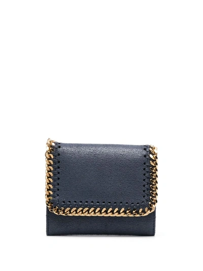 Shop Stella Mccartney Small Falabella Wallet In Blue