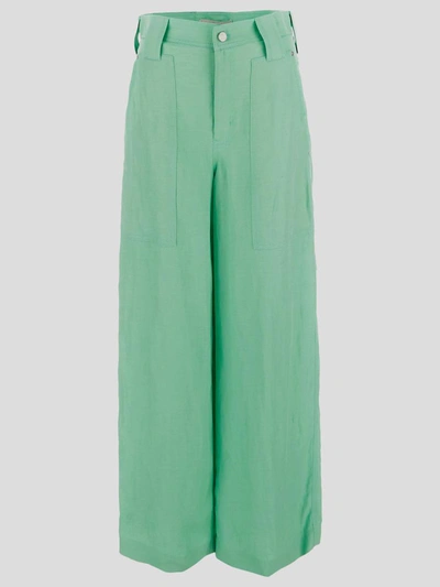 Shop Stella Mccartney Wide Leg Trousers In Fluomint