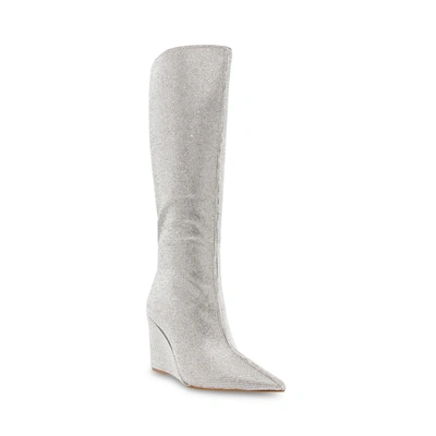 Shop Steve Madden Boots In Silver