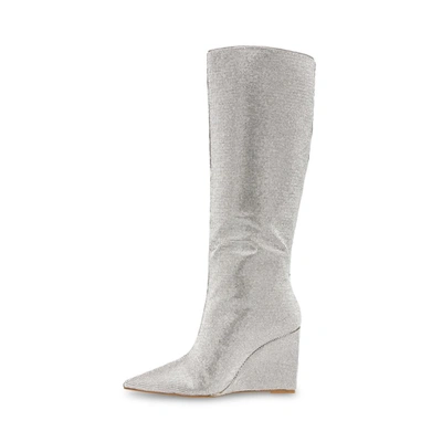 Shop Steve Madden Boots In Silver