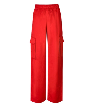 Shop Stine Goya Fatuna Red Cargo Trousers