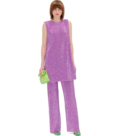 Shop Stine Goya Markus Purple Trousers In Violet