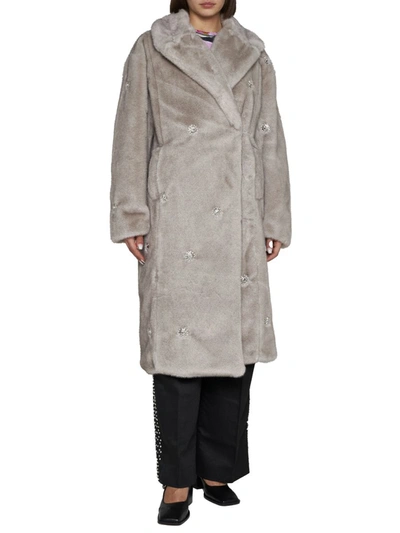 Shop Stine Goya Coats In Grey