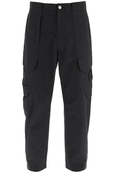 Shop Stone Island Shadow Project Cargo Pants In Co Ny Ripstop-tc In Black