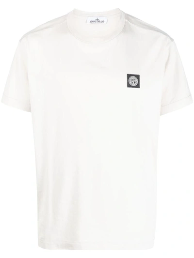 Shop Stone Island T-shirts And Polos In Plaster