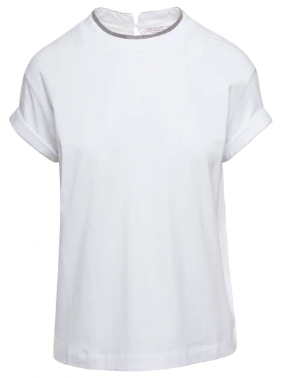 Shop Brunello Cucinelli T-shirt Donna In White