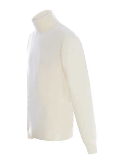 Tagliatore Turtleneck In Virgin Wool In Beige