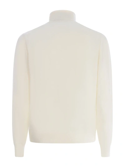 Tagliatore Turtleneck In Virgin Wool In Beige