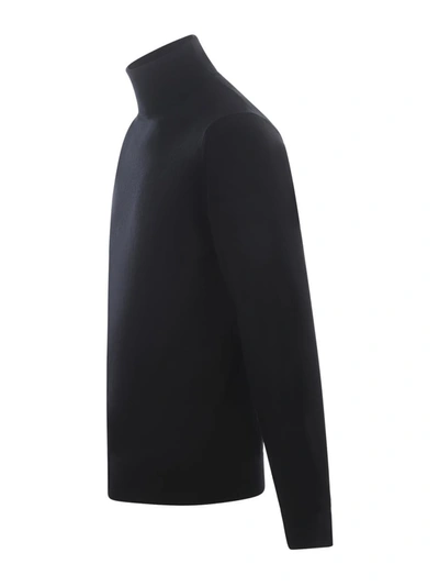Tagliatore Turtleneck  In Virgin Wool In Black