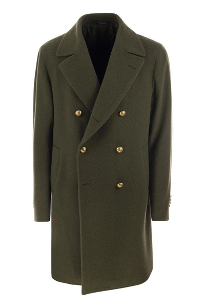 Shop Tagliatore Arden - Double-breasted Wool Coat In Military Green