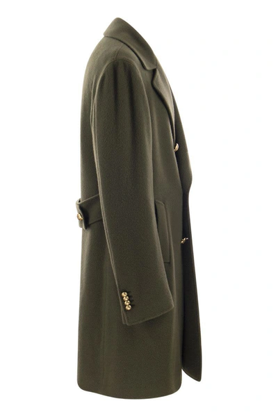Shop Tagliatore Arden - Double-breasted Wool Coat In Military Green