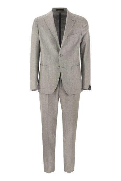 Shop Tagliatore Wool Suit In Light Grey