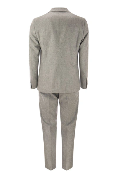 Shop Tagliatore Wool Suit In Light Grey