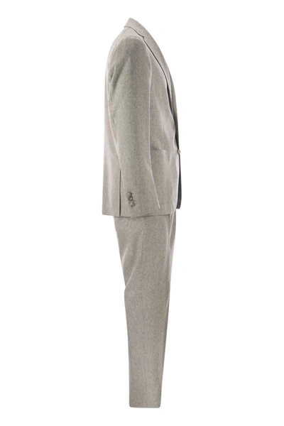 Shop Tagliatore Wool Suit In Light Grey