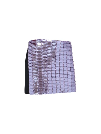 Attico Rue Mini Skirt In Violet