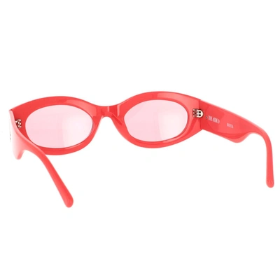 Attico Berta Oval Acetate Sunglasses In Pink