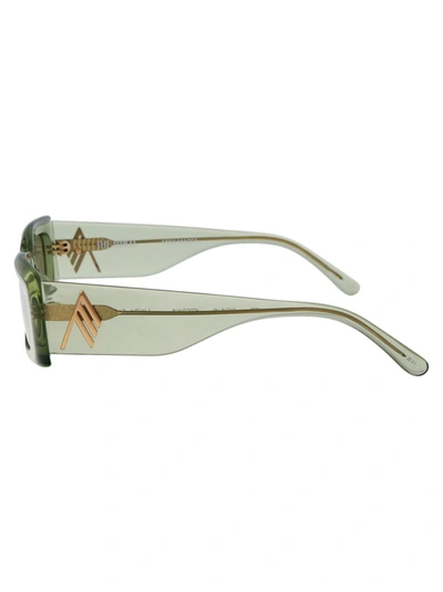 Attico The  Sunglasses In 18 Green Gold Green