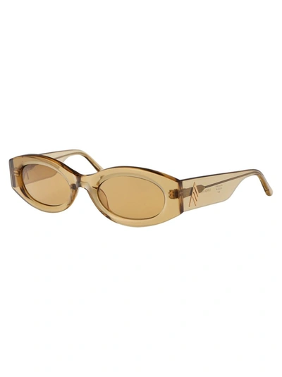 Shop Attico The  Sunglasses In 05 Sand Gold Sand