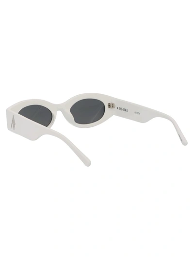Shop Attico The  Sunglasses In 07 White Silver Grey