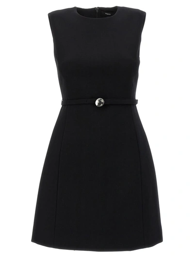Shop Theory 'sculpted' Dress In Black