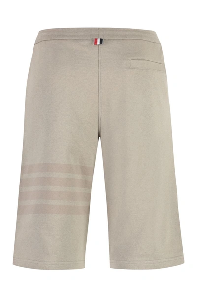 Shop Thom Browne Cotton Shorts In Beige