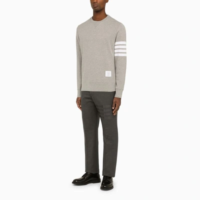 Shop Thom Browne Crew-neck Sweatshirt In Grey