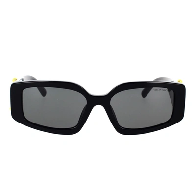 Tiffany & Co Tf4197 Rectangle-frame Acetate Sunglasses In Black