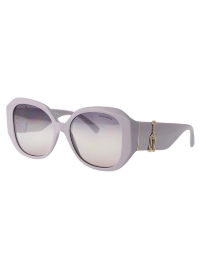 Shop Tiffany & Co Sunglasses In 8381el Rosa Orchidea/grigio Ghiaccio