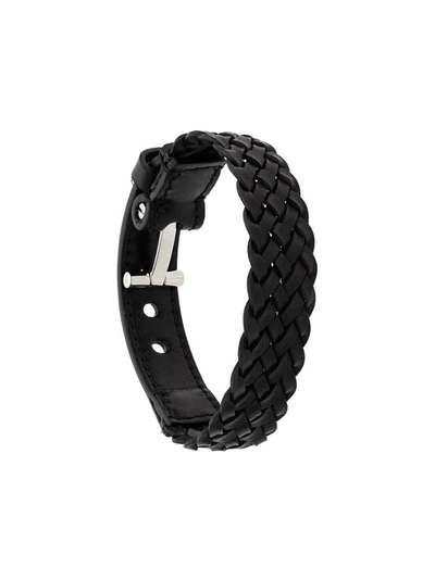 Shop Tom Ford Braided Bracelet In Black