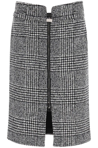 Shop Tom Ford Prince Of Wales Pencil Skirt In Multicolor