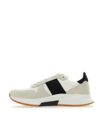 Shop Tom Ford Sneakers In Marble/black + White