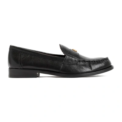 Shop Tory Burch Leather Perry Loafers Shoes In Black