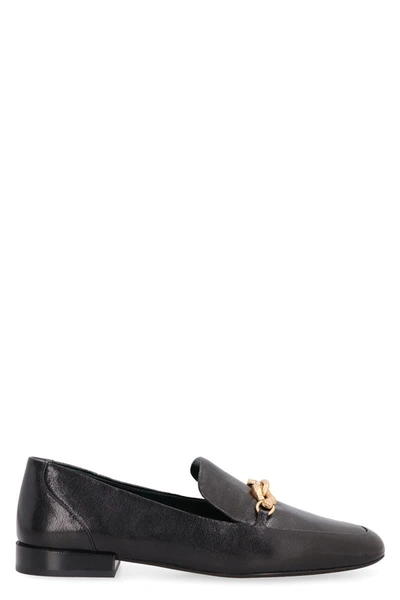 Shop Tory Burch Jessa Leather Loafers In Black