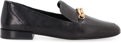 Shop Tory Burch Jessa Leather Loafers In Black