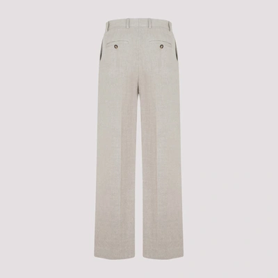 Shop Totême Mid-waist Straight Trousers Pants In Nude &amp; Neutrals