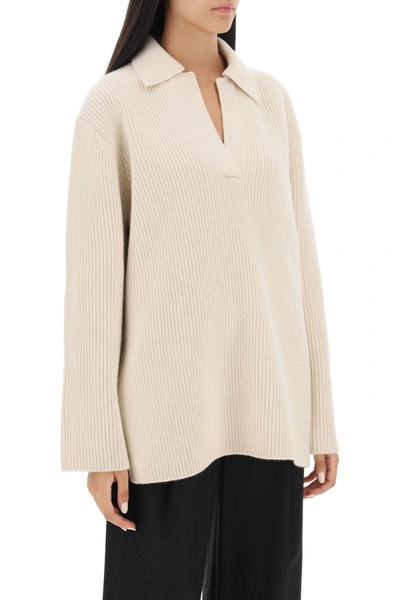 Shop Totême Toteme Wool And Cashmere Sweater In White