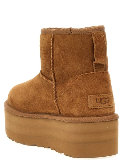 Shop Ugg 'classic Mini Platform' Ankle Boots In Brown