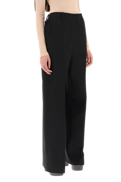 Shop Valentino Garavani Crepe Couture Pants In Black