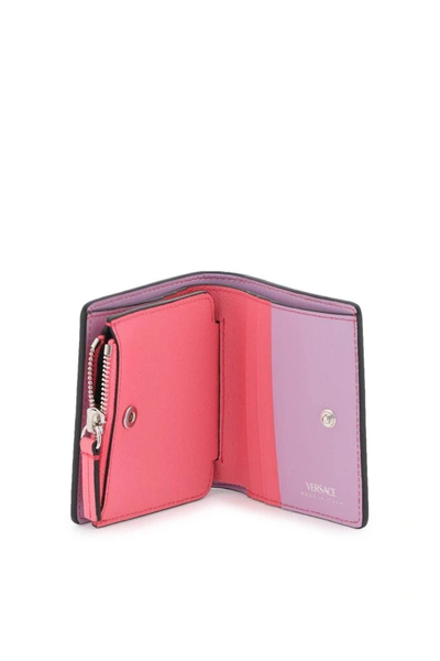 Shop Versace 'la Medusa' Bifold Wallet In Fuchsia