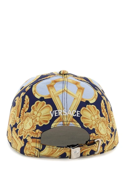 Shop Versace Barocco Baseball Cap In Multicolor