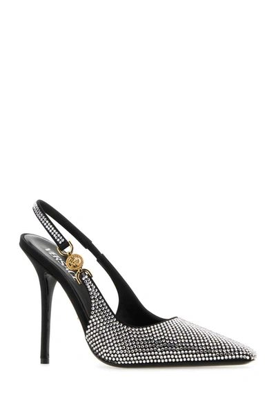 Shop Versace Heeled Shoes In Silver