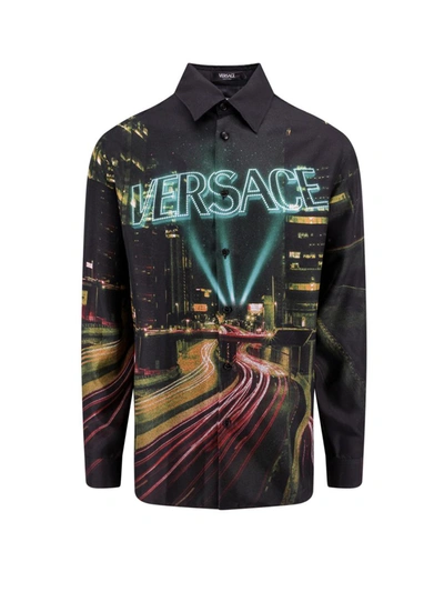 Shop Versace Shirt In Multicolor