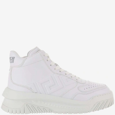 Shop Versace Sneakers In Optical White